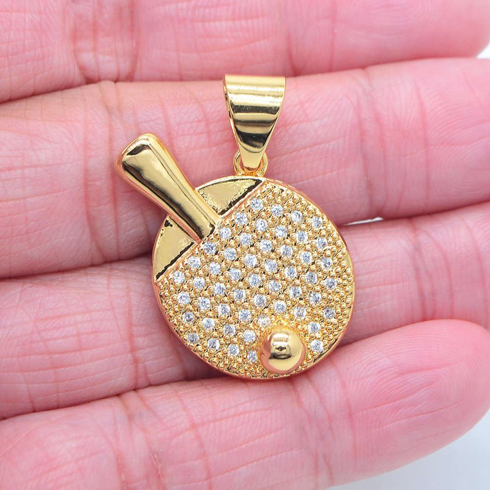 Table Tennis Olympics - High Quality Gold Color Clear Cubic