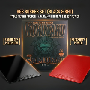 Table Tennis Association - Kokutaku Sakura 868 Rubber Set, the