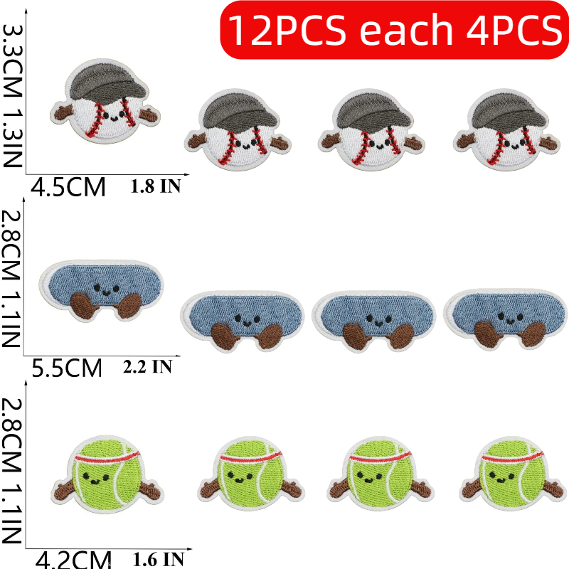 Various Sports Designs Patches - مراجعة Table Tennis Cartoon وسعره