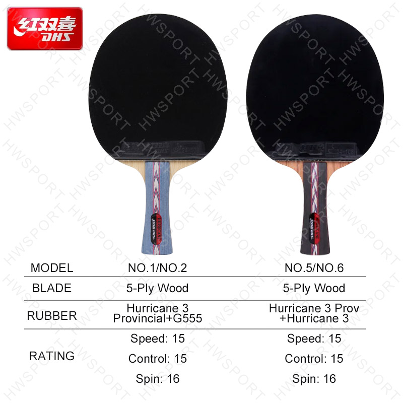 DHS Hurricane NO Series Table  - مراجعة Table Tennis No 1 وسعره