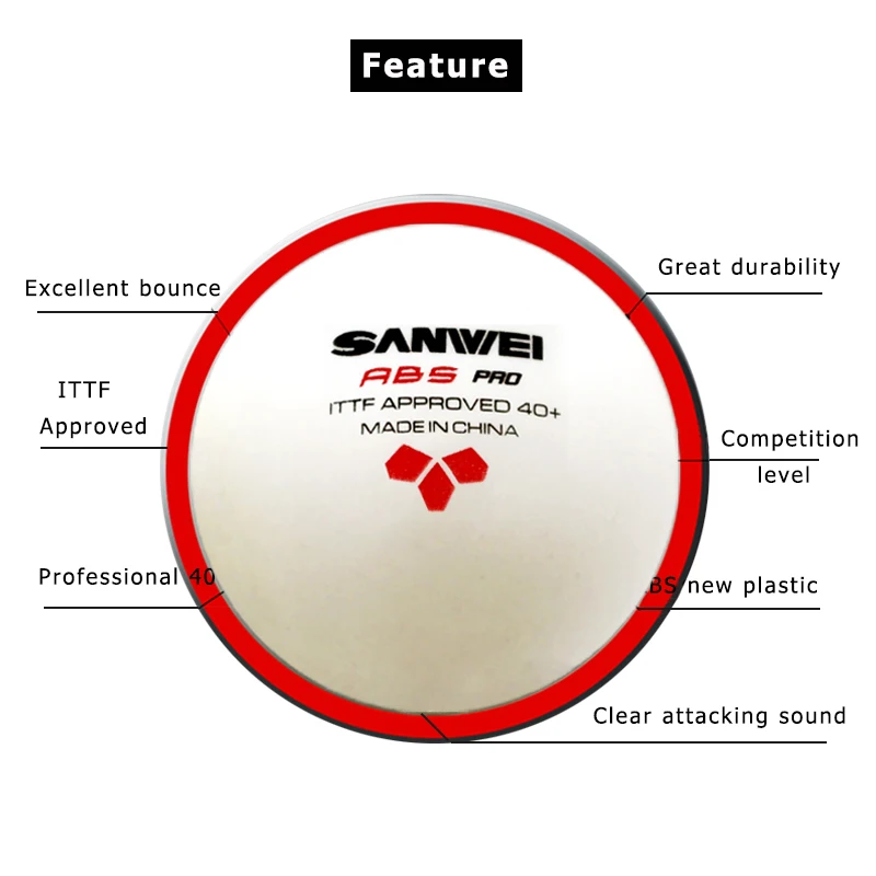 3Stars SANWEI ABS PRO 40+ Tabl - مراجعة Table Tennis Vr وسعره