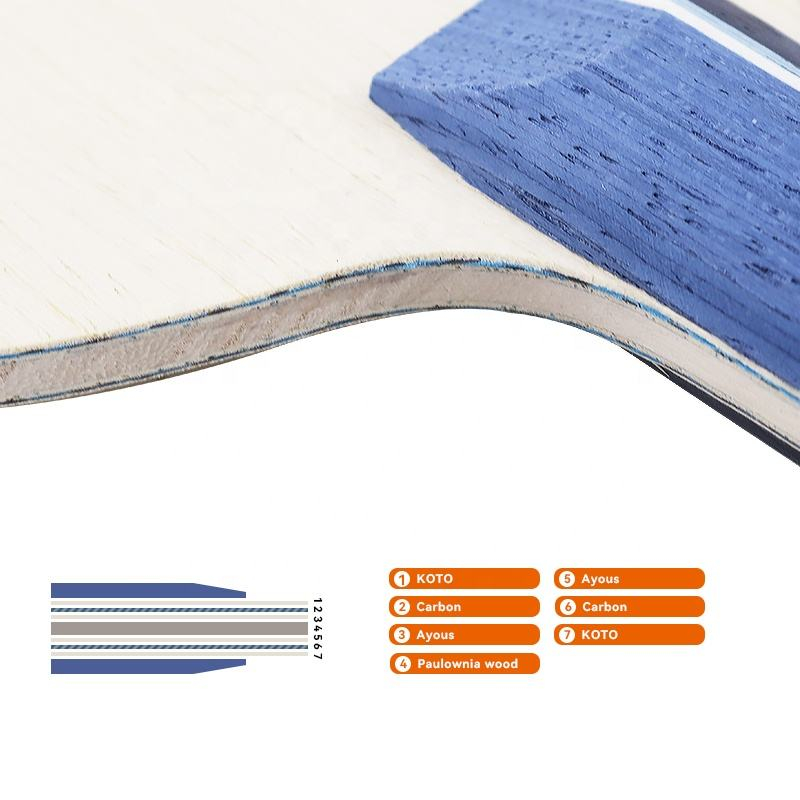 1PCS Blue Carbon Fiber Table T - مراجعة Table Tennis Paddle وسعره